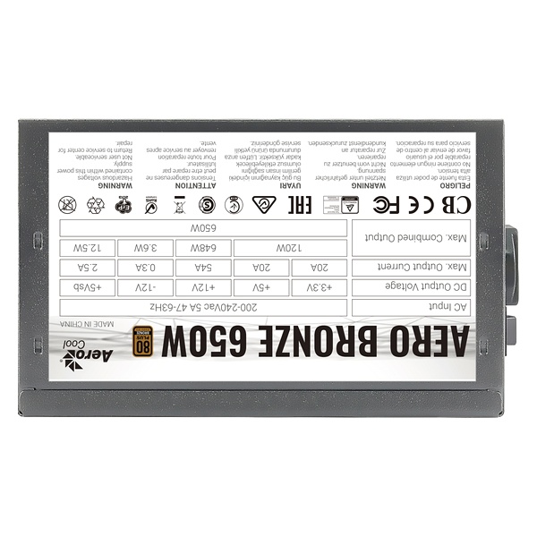 Power supply Aerocool AEROB650 650 W Black - Image 7