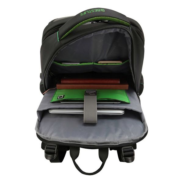 Gaming Laptop Backpack Bestlife Black Green - Image 2